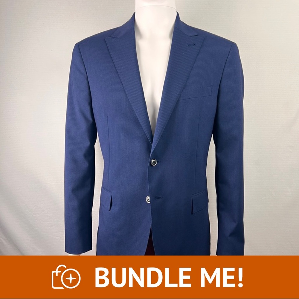 Joseph Abboud Joe Navy Pinstripe Slim Fit Suit Jacket - 42R